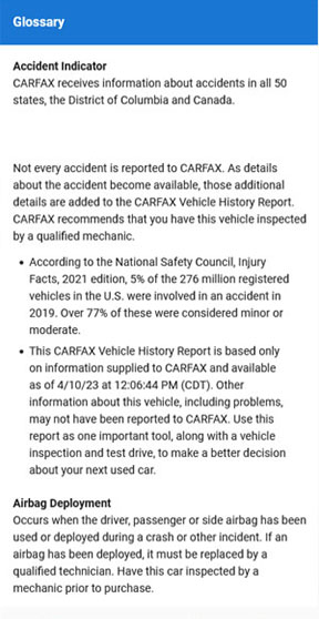 carfax report